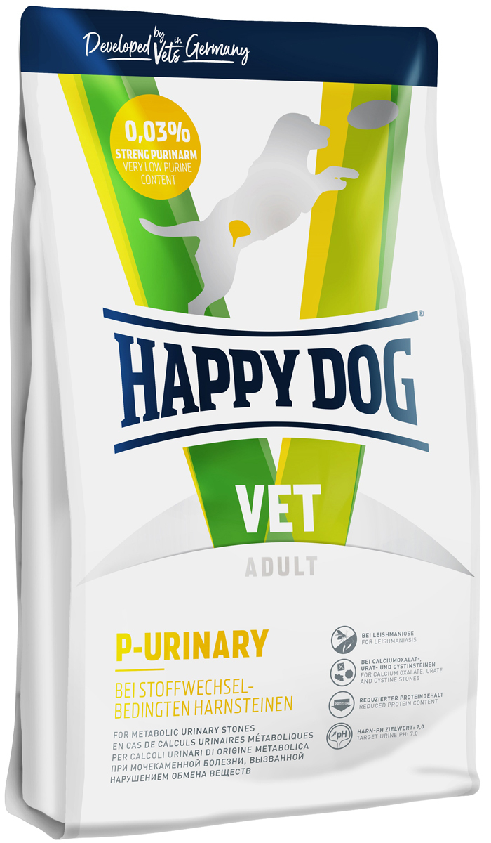 

Happy Dog Vet P-urinary для взрослых собак при мочекаменной болезни (4 кг)