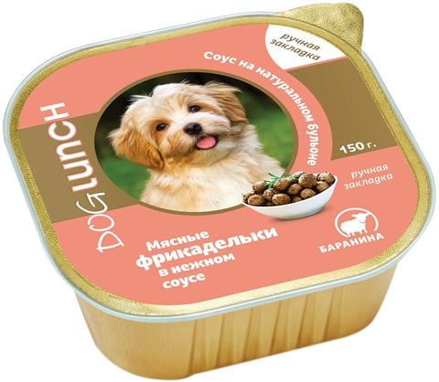

Dog Lunch фрикадельки для взрослых собак с бараниной в соусе 65360 (150 гр)