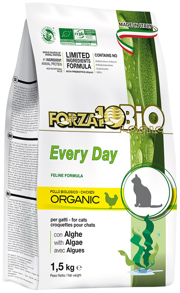 

Forza10 Cat Bio Everyday для взрослых кошек с курицей и водорослями (1,5 кг)