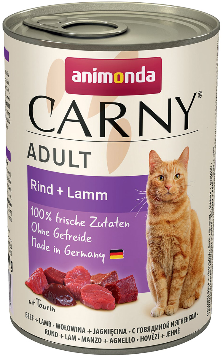 

Animonda Carny Adult Rind & Lamm для взрослых кошек с говядиной и ягненком (400 гр (2 + 1 шт))