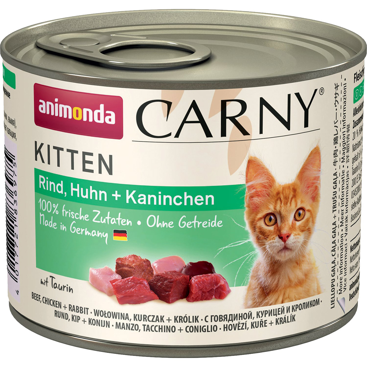 

Animonda Carny Kitten Rind, Huhn & Kaninchen для котят с говядиной, курицей и кроликом 61914 (200 гр х 6 шт)