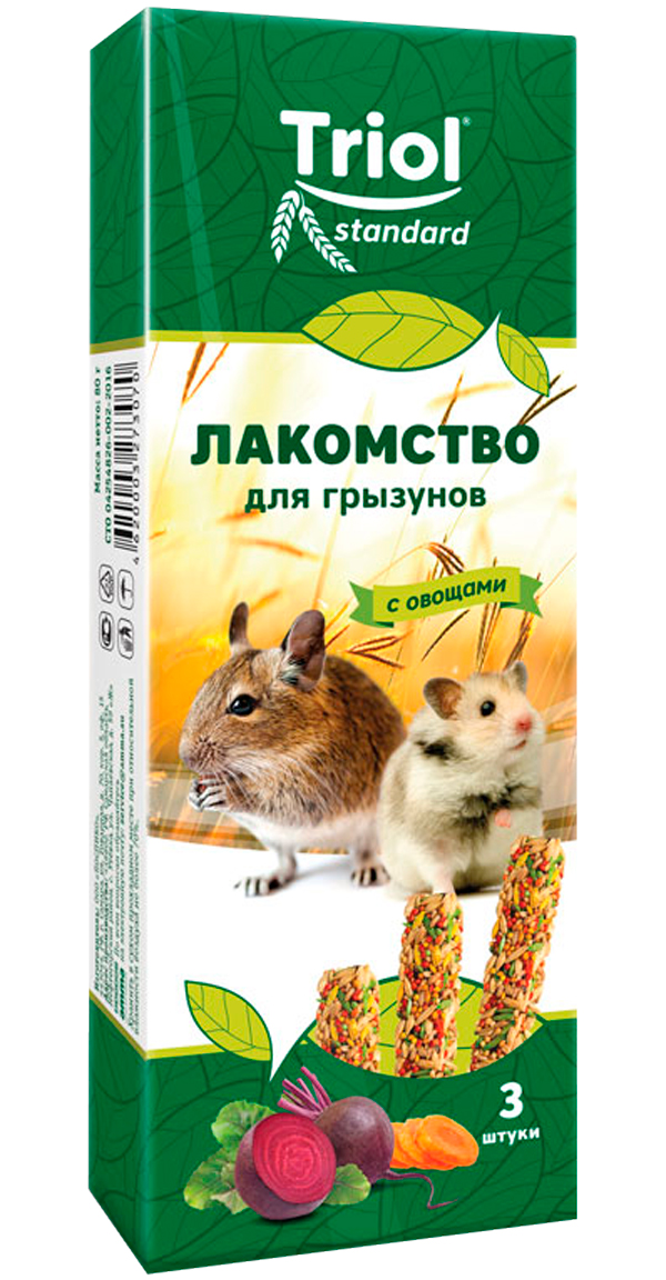 

Triol Standard лакомство для грызунов с овощами (3 шт)
