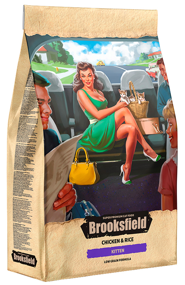 

Brooksfield Kitten для котят с курицей и рисом (0,4 кг)