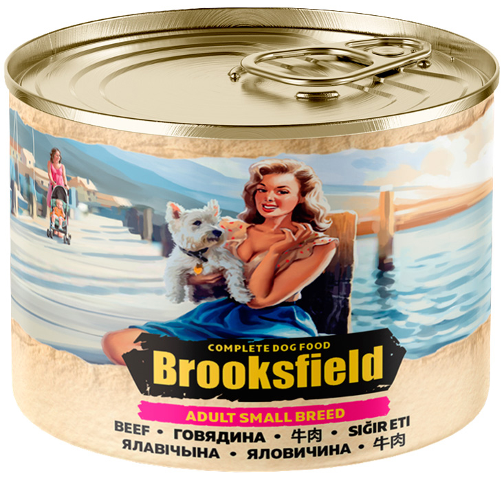 

Brooksfield Adult Dog Small Breed для взрослых собак маленьких пород с говядиной и рисом (200 гр)