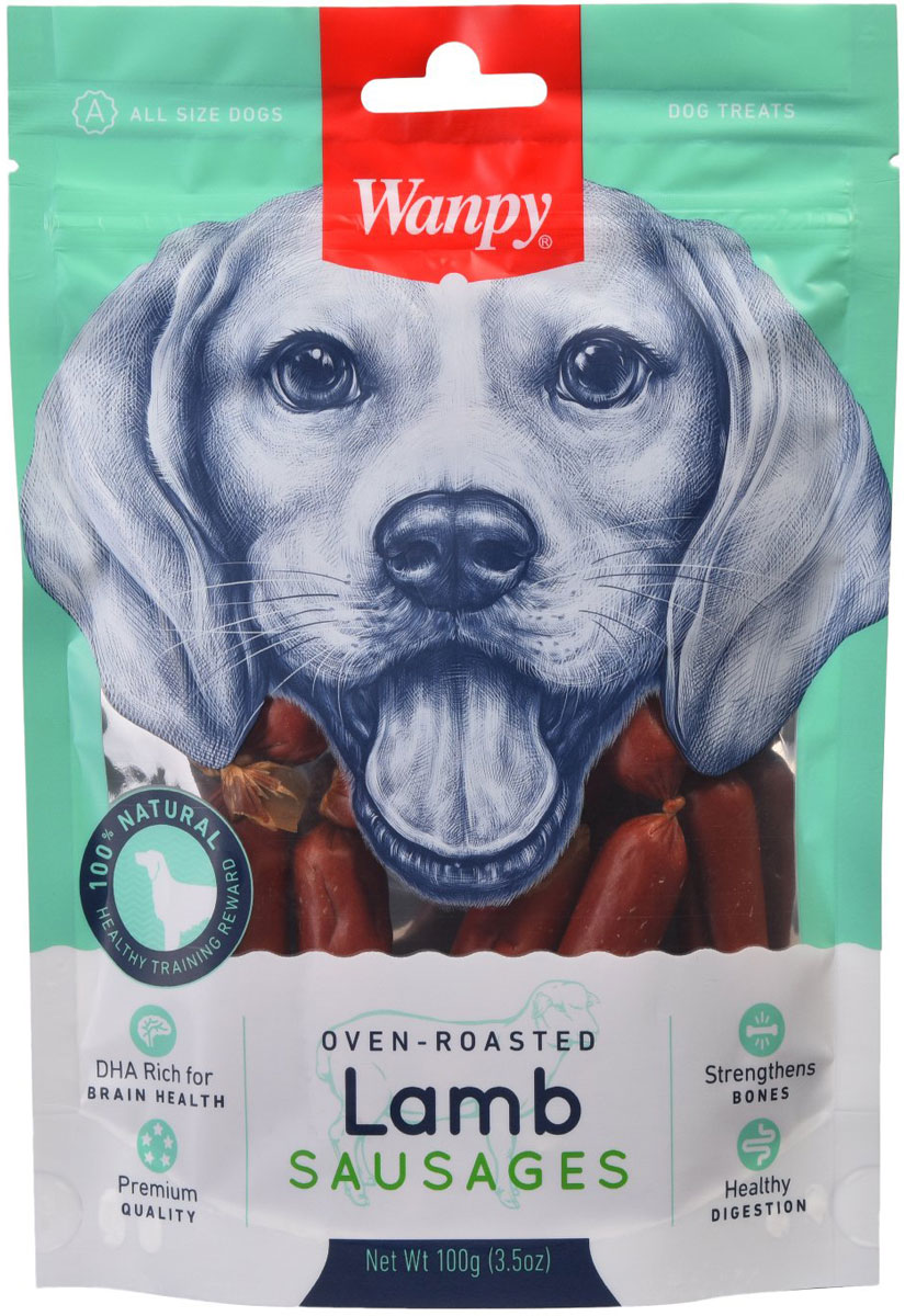 

Лакомство Wanpy Dog для собак сосиски из мяса ягненка (100 гр)