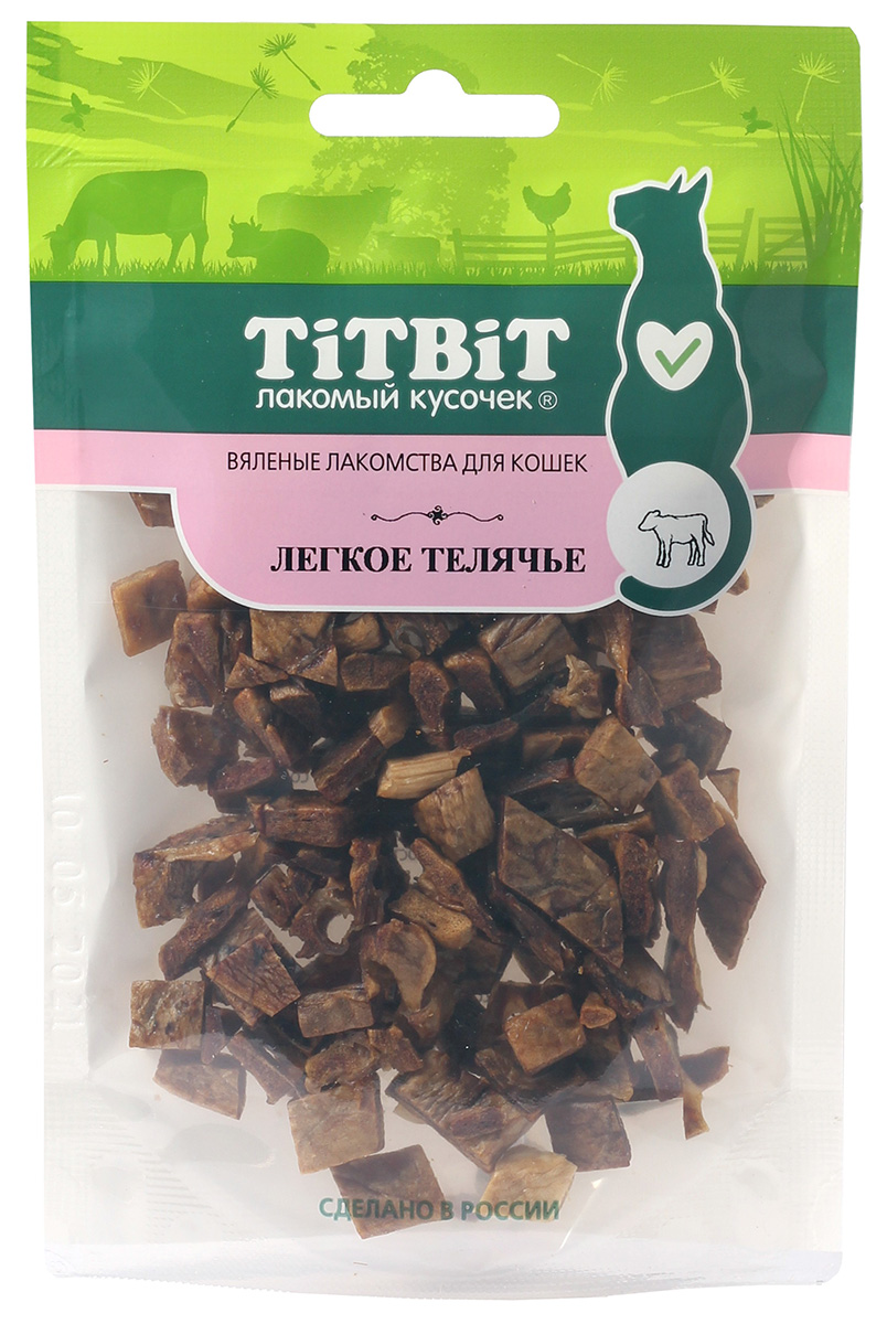 

Лакомство Tit Bit для кошек вяленое легкое телячье (20 гр)