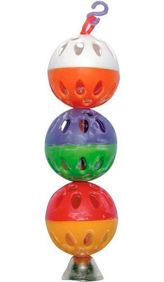 

Игрушка для птиц ZooM 3 шарика с колокольчиком 4,5 х 19 см (1 шт)