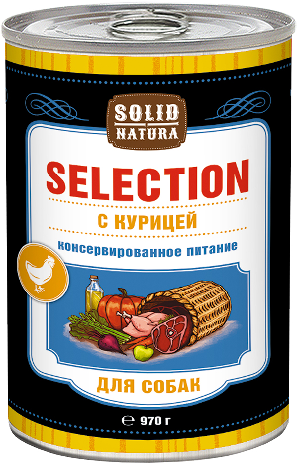 

Solid Natura Selection для взрослых собак с курицей (970 гр)