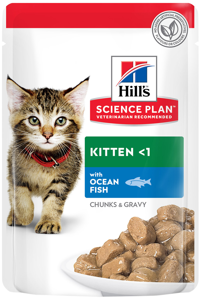 

Hill’s Science Plan Kitten Ocean Fish для котят с рыбой в соусе (85 гр х 12 шт)