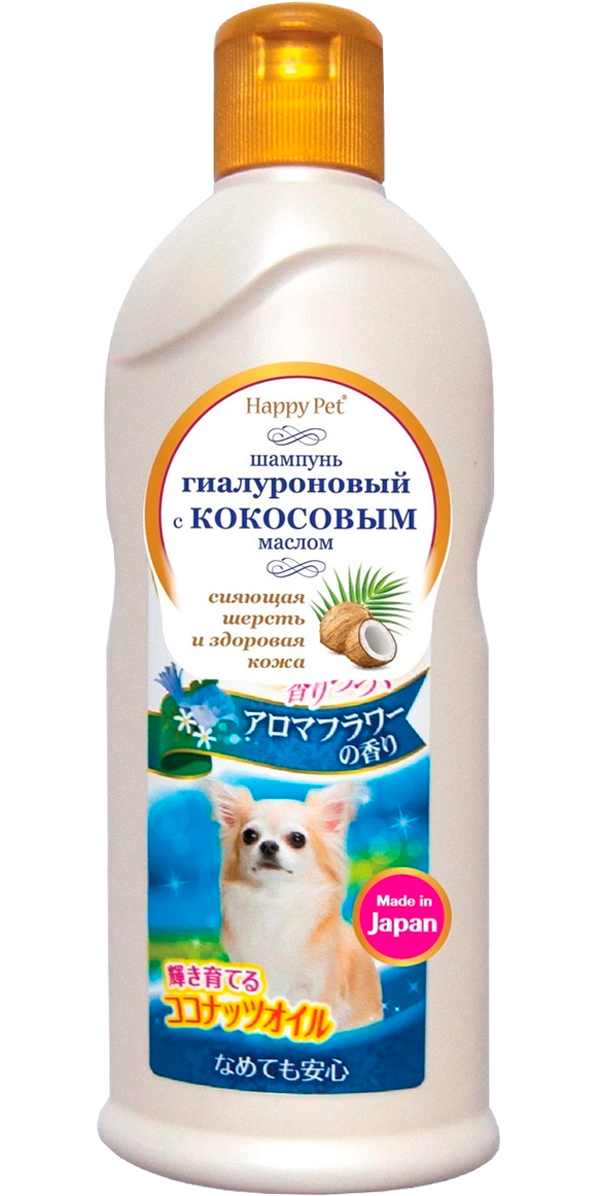 Шампунь для собак Premium Pet Japan с кокосовым маслом и гиалуроном для сияющей шерсти с букетным ароматом 350 мл (1 шт)