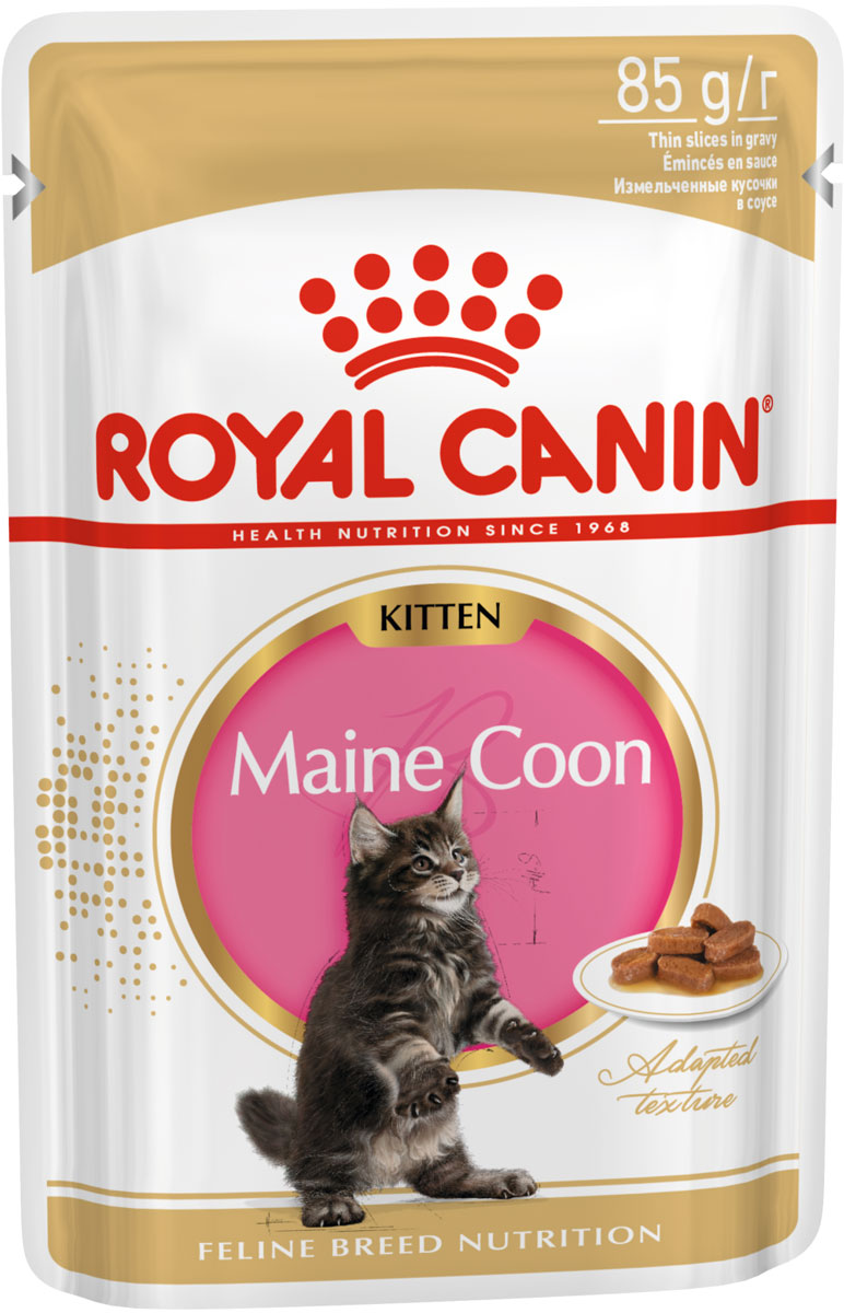 

Royal Canin Maine Coon Kitten для котят мэйн кун в соусе (85 гр х 12 шт)