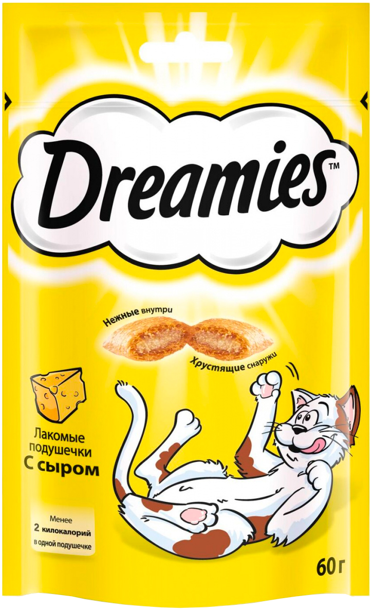 

Лакомство Dreamies для кошек подушечки с сыром (140 гр)