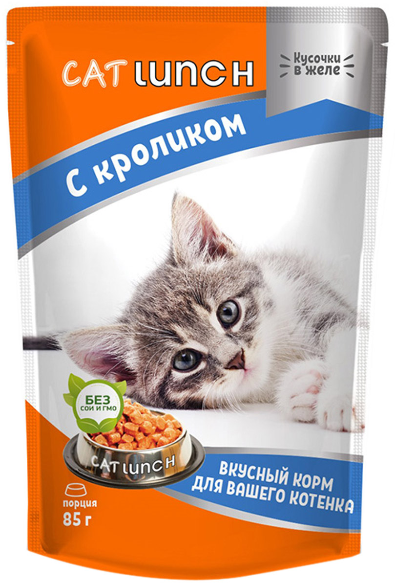 

Cat Lunch для котят с кроликом в желе (85 гр х 24 шт)