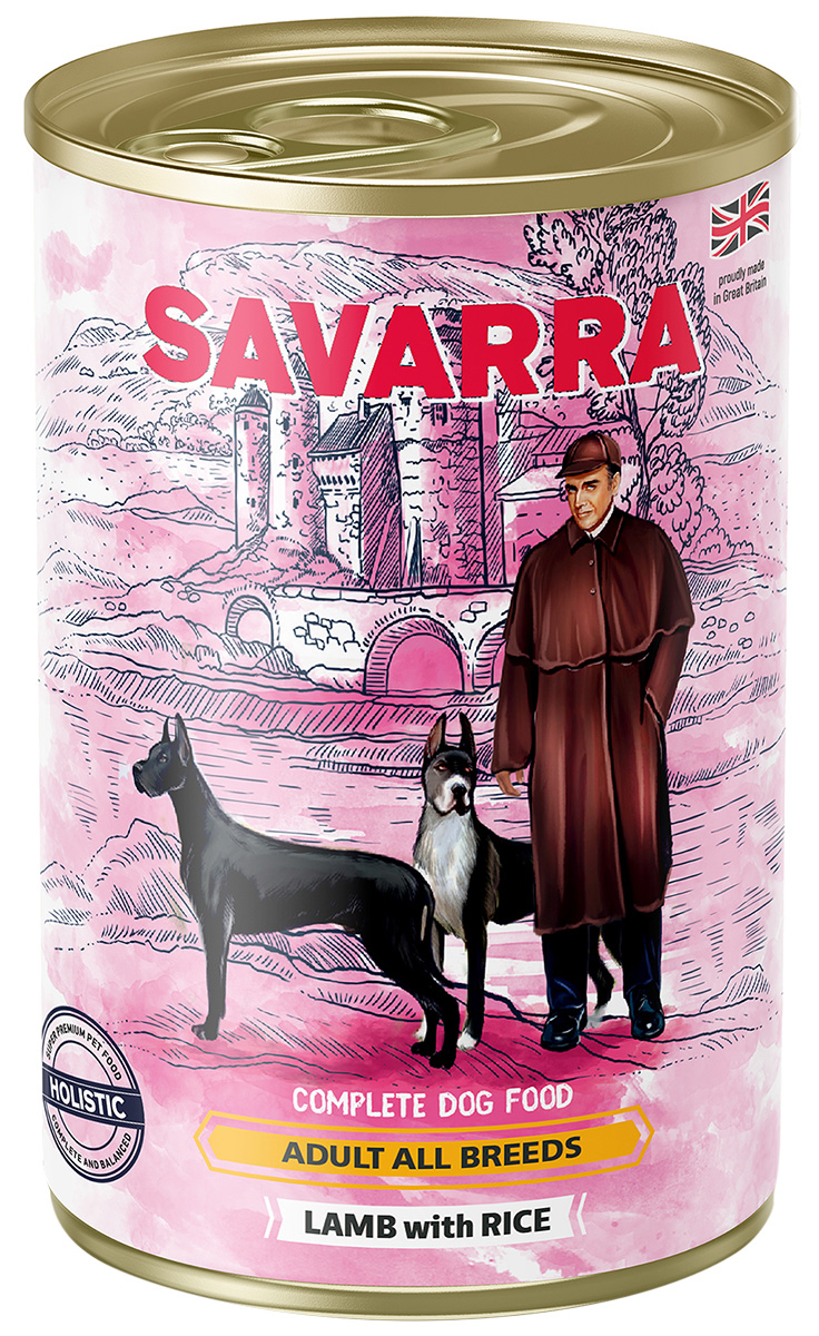 

Savarra монобелковые для взрослых собак всех пород с ягненком и рисом (395 гр х 12 шт)