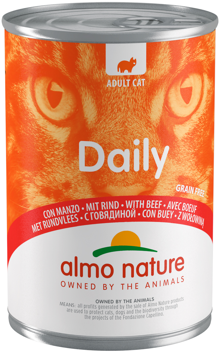 

Almo Nature Cat Daily Menu беззерновые для взрослых кошек с говядиной (400 гр х 12 шт)