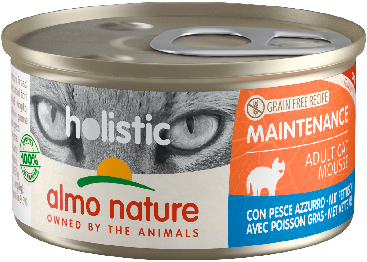 

Almo Nature Cat Holistic Maintenance беззерновые для взрослых кошек мусс с рыбой (85 гр)