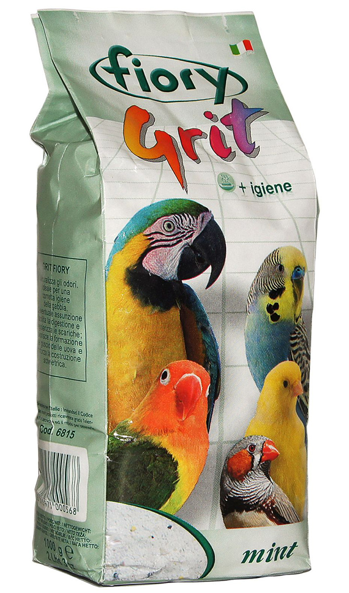 

Fiory Grit Marino Mint – Фиори морской песок для птиц c мятой (1 кг)