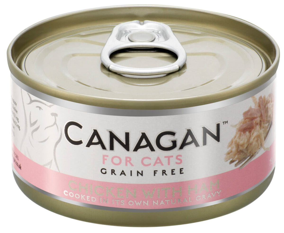 

Canagan Grain Free Chicken & Ham беззерновые для кошек и котят с курицей и ветчиной в соусе (75 гр)