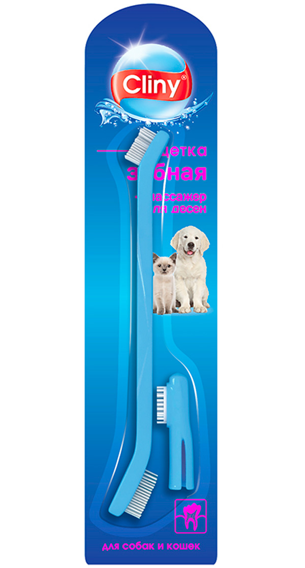 зубная щетка cliny для собак