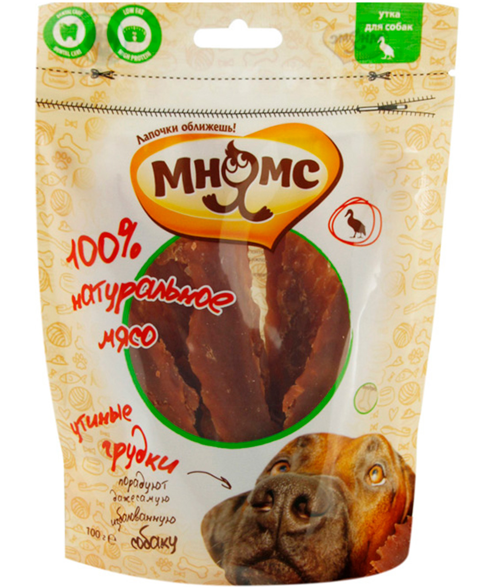 

Лакомство мнямс для собак утиные грудки (100 гр)