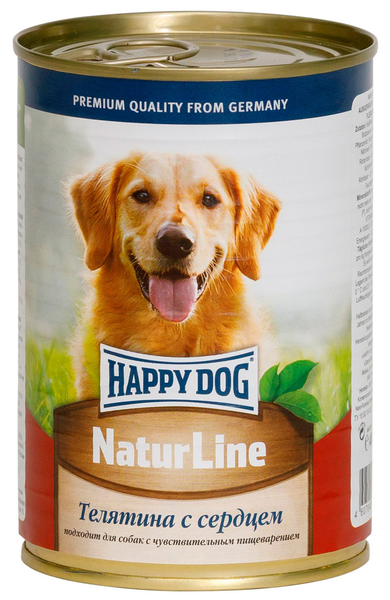 

Happy Dog для взрослых собак с телятиной и сердцем (410 гр)