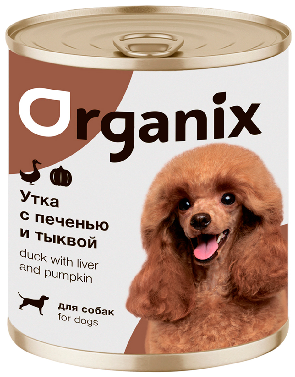 

Organix для взрослых собак с уткой, печенью и тыквой (750 гр)