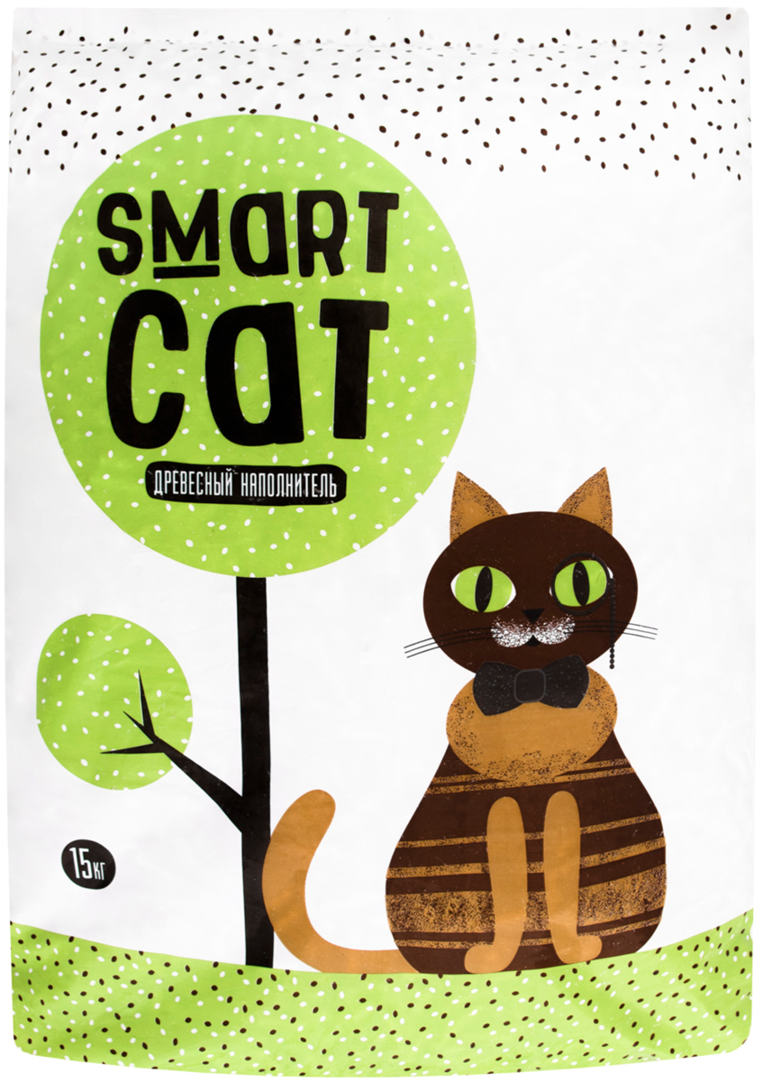 

Smart Cat наполнитель древесный для туалета кошек (15 + 15 кг)