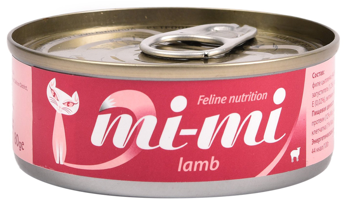 

Mi-mi для кошек и котят с ягненком в желе (80 гр)