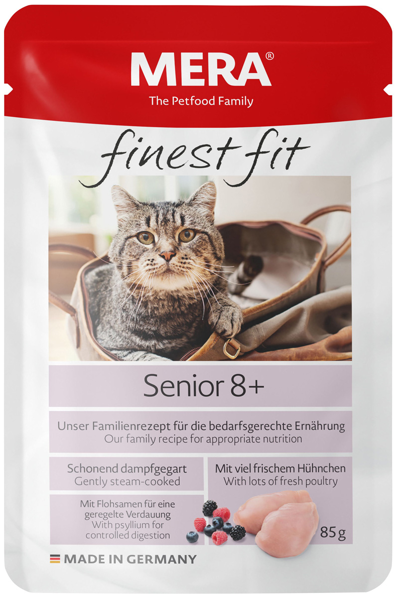 

Mera Finest Fit Cat Senior 8+ для пожилых кошек старше 8 лет с птицей (85 гр х 12 шт)