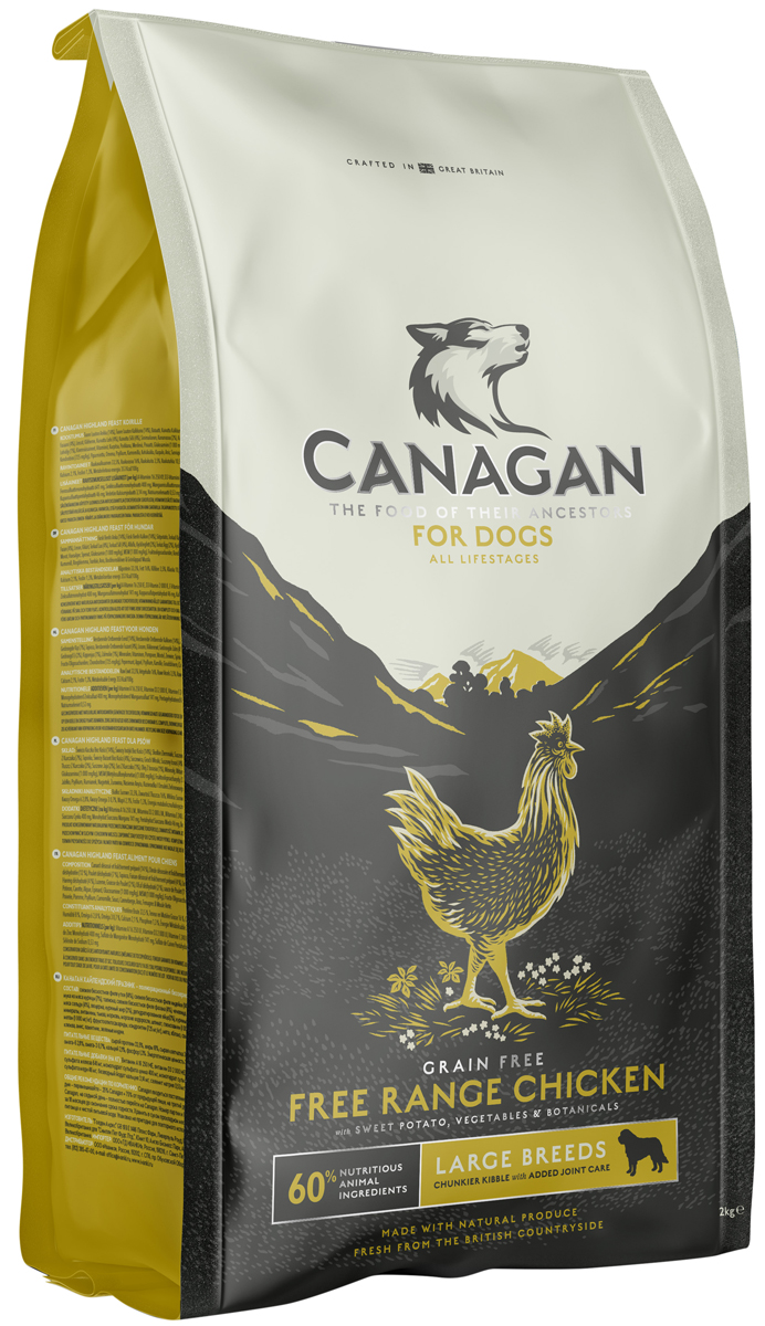 

Canagan Grain Free Free-run Chicken Large Breed беззерновой для собак и щенков крупных пород с цыпленком (12 кг)