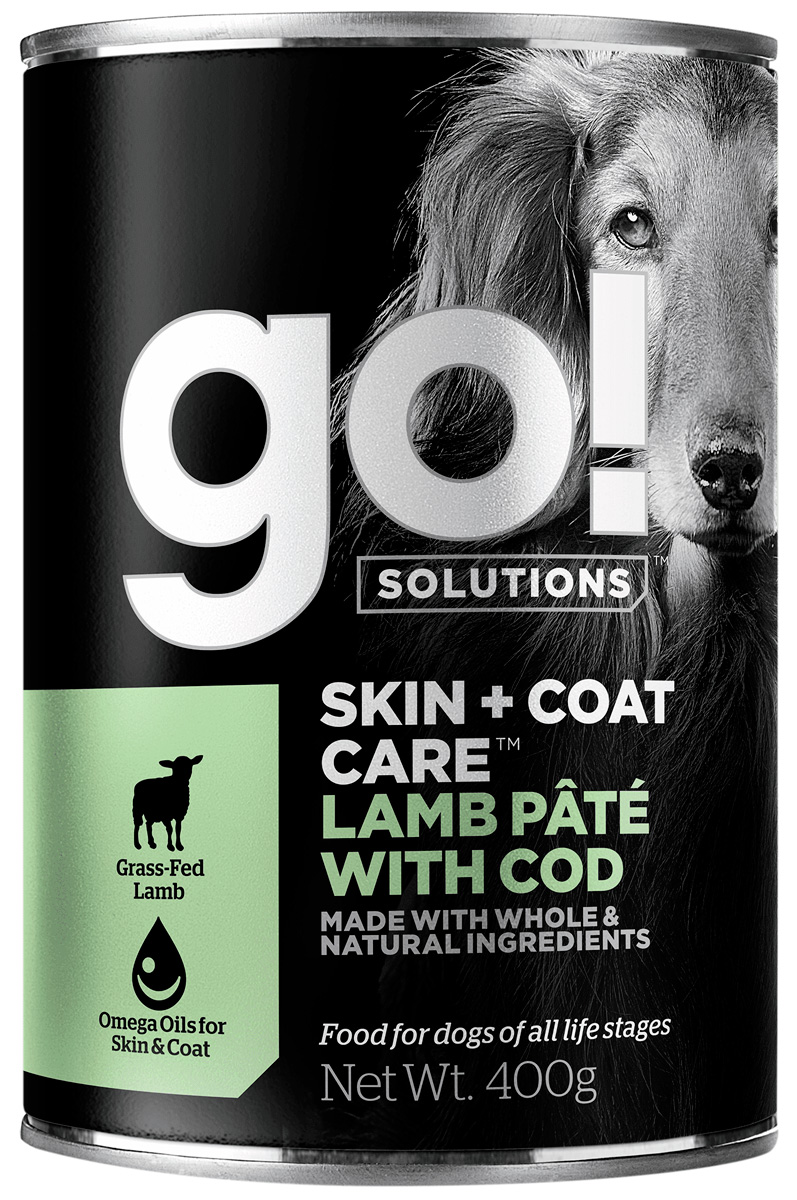 

Go! Solutions Skin & Coat Care для собак и щенков паштет с ягненком и треской (400 гр)