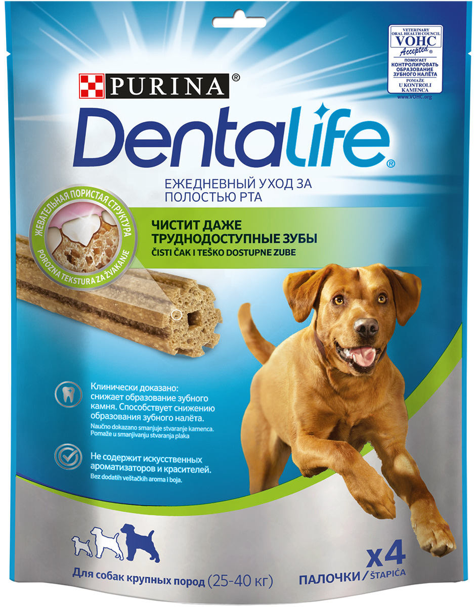 

Лакомство Purina Dentalife для собак крупных пород (4 шт)