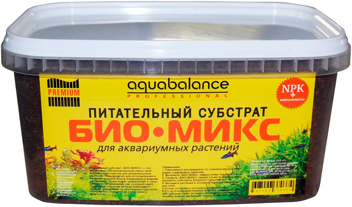 

Субстрат питательный Био-микс 5,8 л Aquabalance (1 шт)