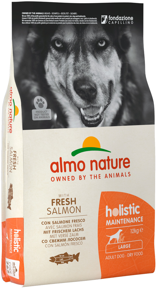 

Almo Nature Adult Dog Large & Salmon для взрослых собак крупных пород с лососем (12 кг)