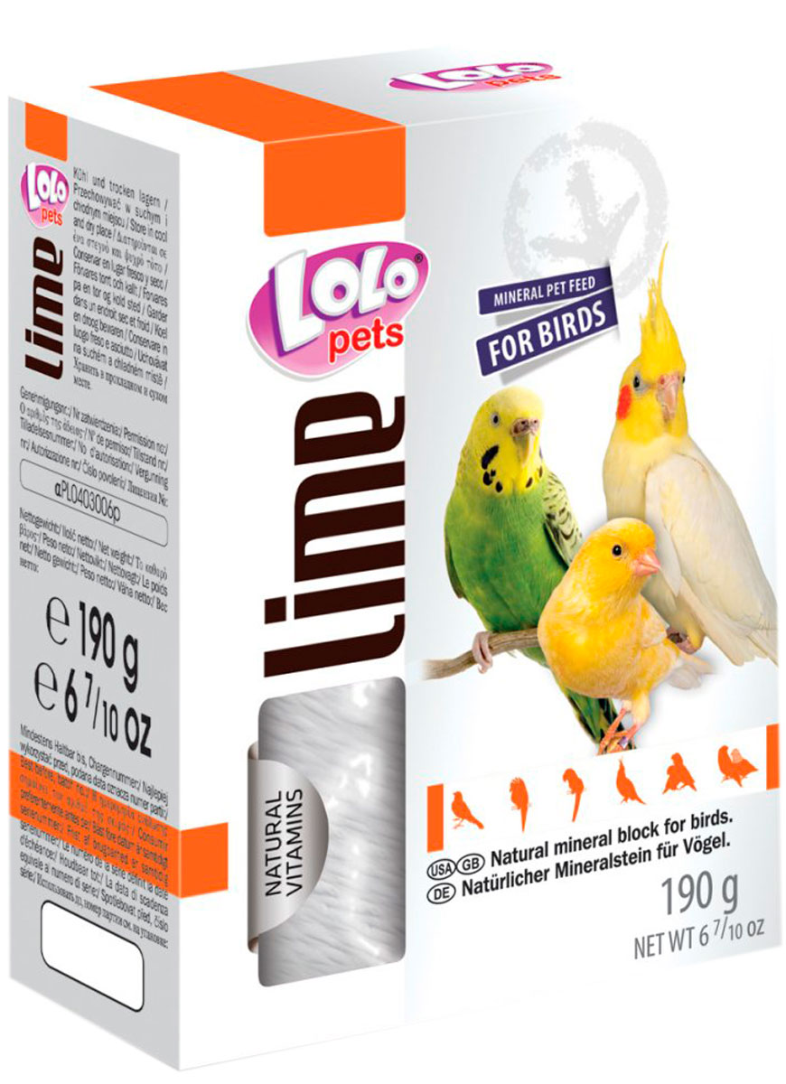 

Lolo Pets Lime Xl минеральный камень для птиц натуральный 190 гр (1 шт)