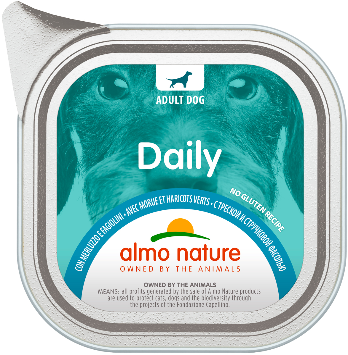 

Almo Nature Dog Daily Menu для взрослых собак паштет с треской и стручковой фасолью (300 гр х 9 шт)