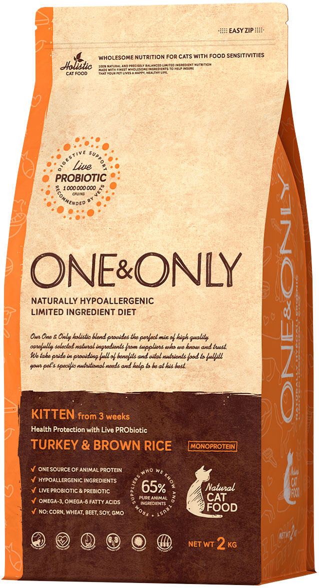 

One&only Kitten Turkey & Rice для котят с индейкой и рисом (0,4 кг)