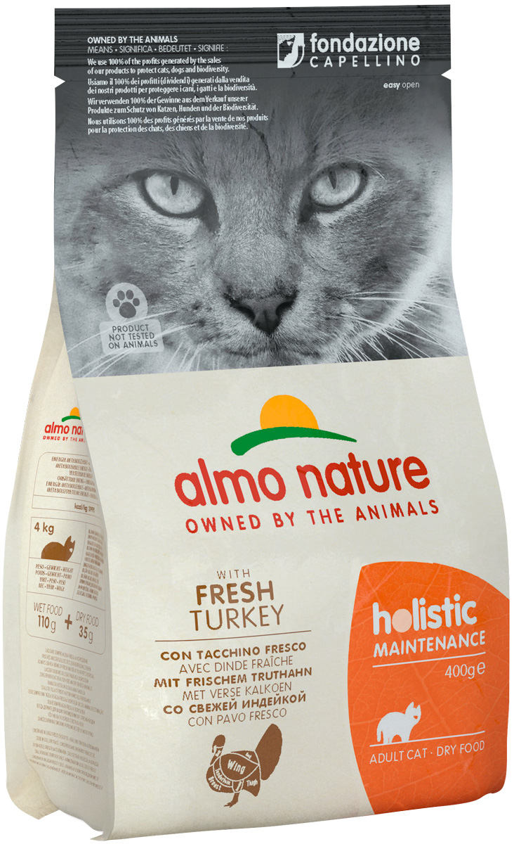 

Almo Nature Adult Cat Turkey для взрослых кошек с индейкой (0,4 кг)