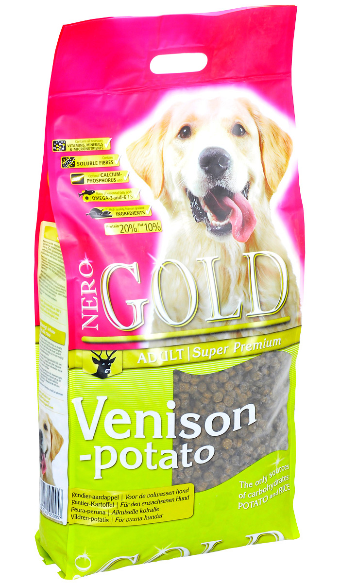 

Nero Gold Dog Adult Venison & Potato для взрослых собак всех пород с олениной и сладким картофелем (12 кг)