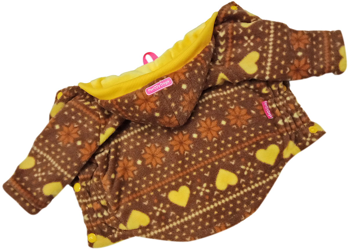 

For My Dogs куртка для собак коричневая флис Fw812-2019 Br (18)