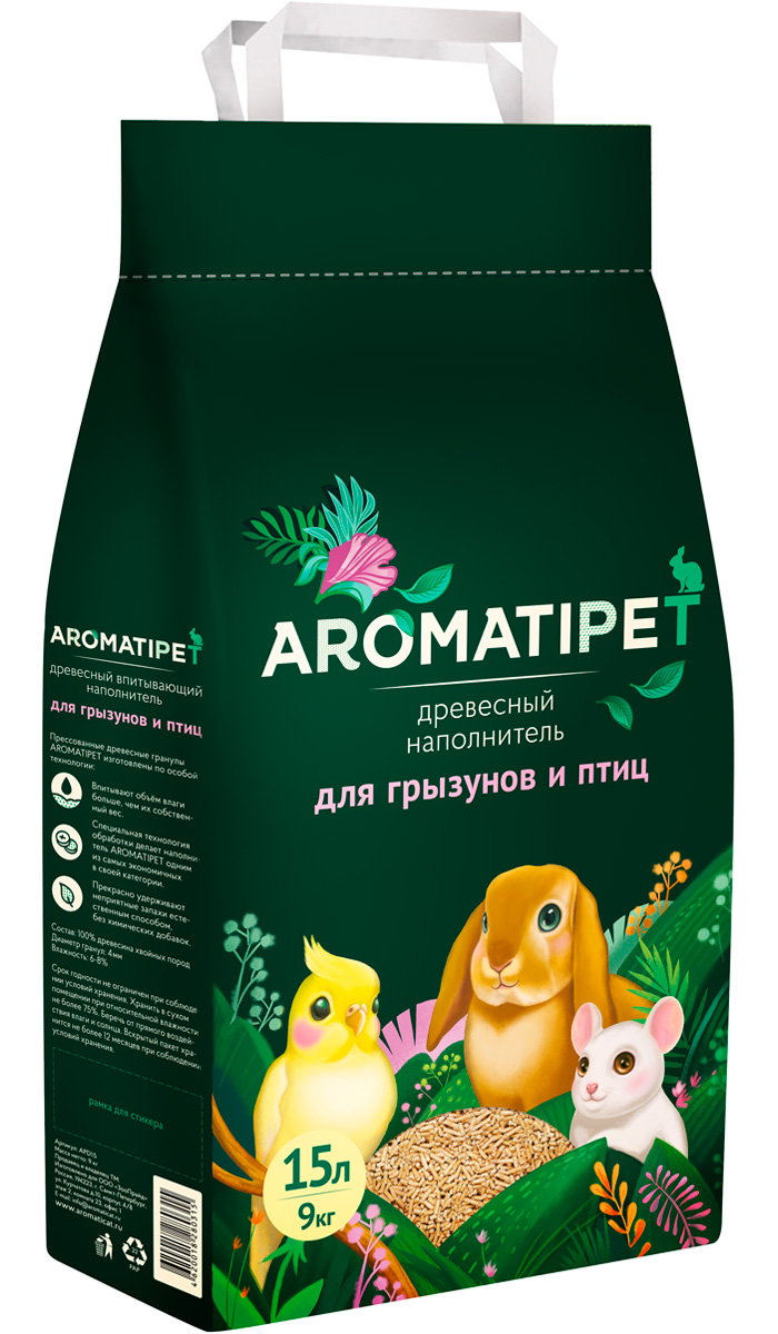 

AromatiPet наполнитель древесный для грызунов и птиц (5 л)