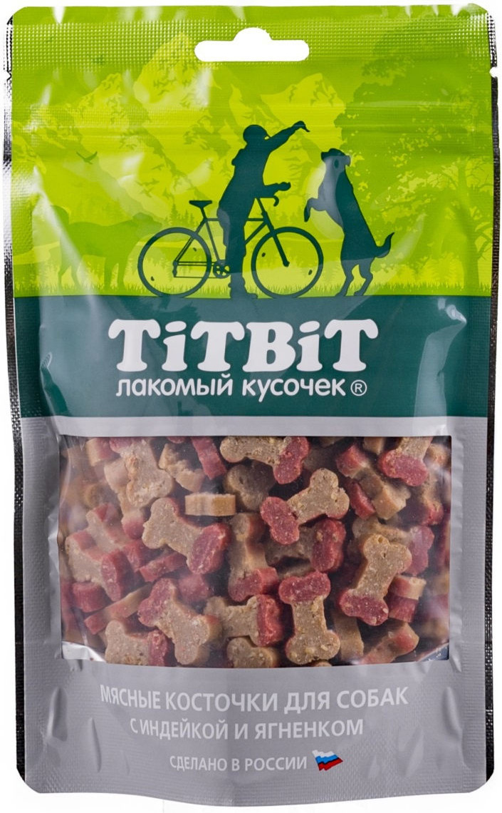 

Лакомство Tit Bit для собак косточки мясные с индейкой и ягненком (145 гр)