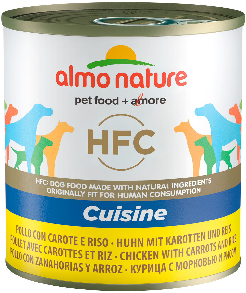 

Almo Nature Dog Cuisine Hfc для взрослых собак с курицей, морковью и рисом по-домашнему (280 гр)