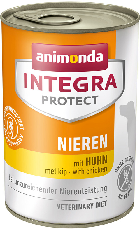 

Animonda Integra Protect Dog Nieren Renal для взрослых собак при хронической почечной недостаточности с курицей 400 гр (400 гр)