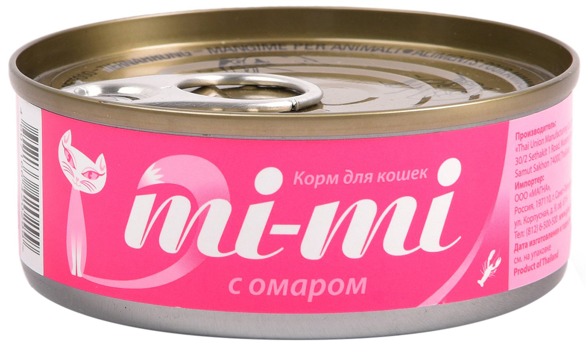 

Mi-mi для кошек и котят с тунцом и омаром в желе (80 гр х 24 шт)