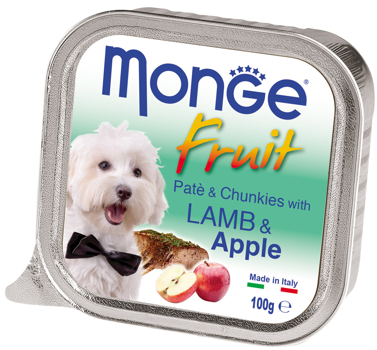 

Monge Fruit Dog для взрослых собак паштет с ягненком и яблоком (100 гр х 32 шт)