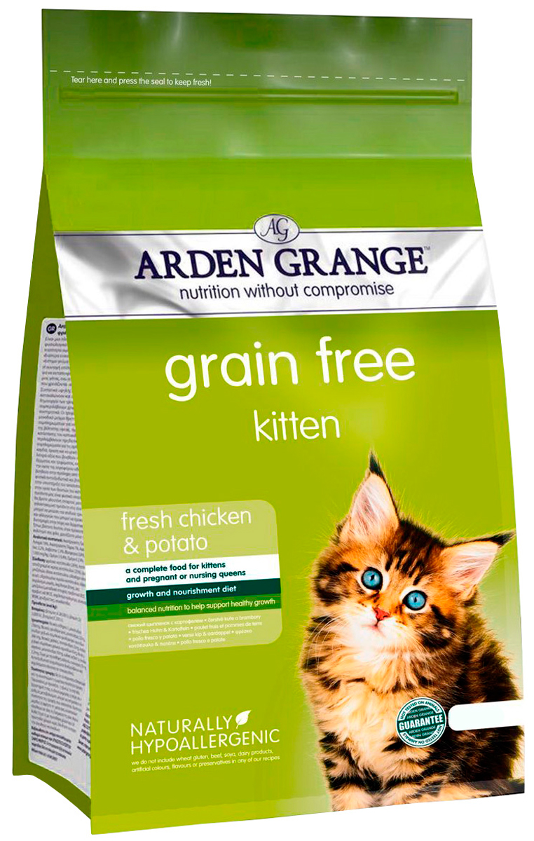 

Arden Grange Kitten Chicken & Potato беззерновой для котят с курицей и картофелем (2 кг)