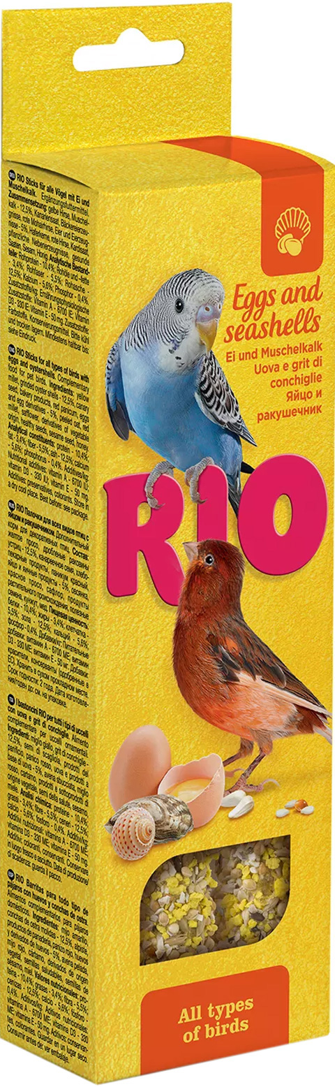 

Rio палочки для всех видов птиц с яйцом и ракушечником (2 шт)
