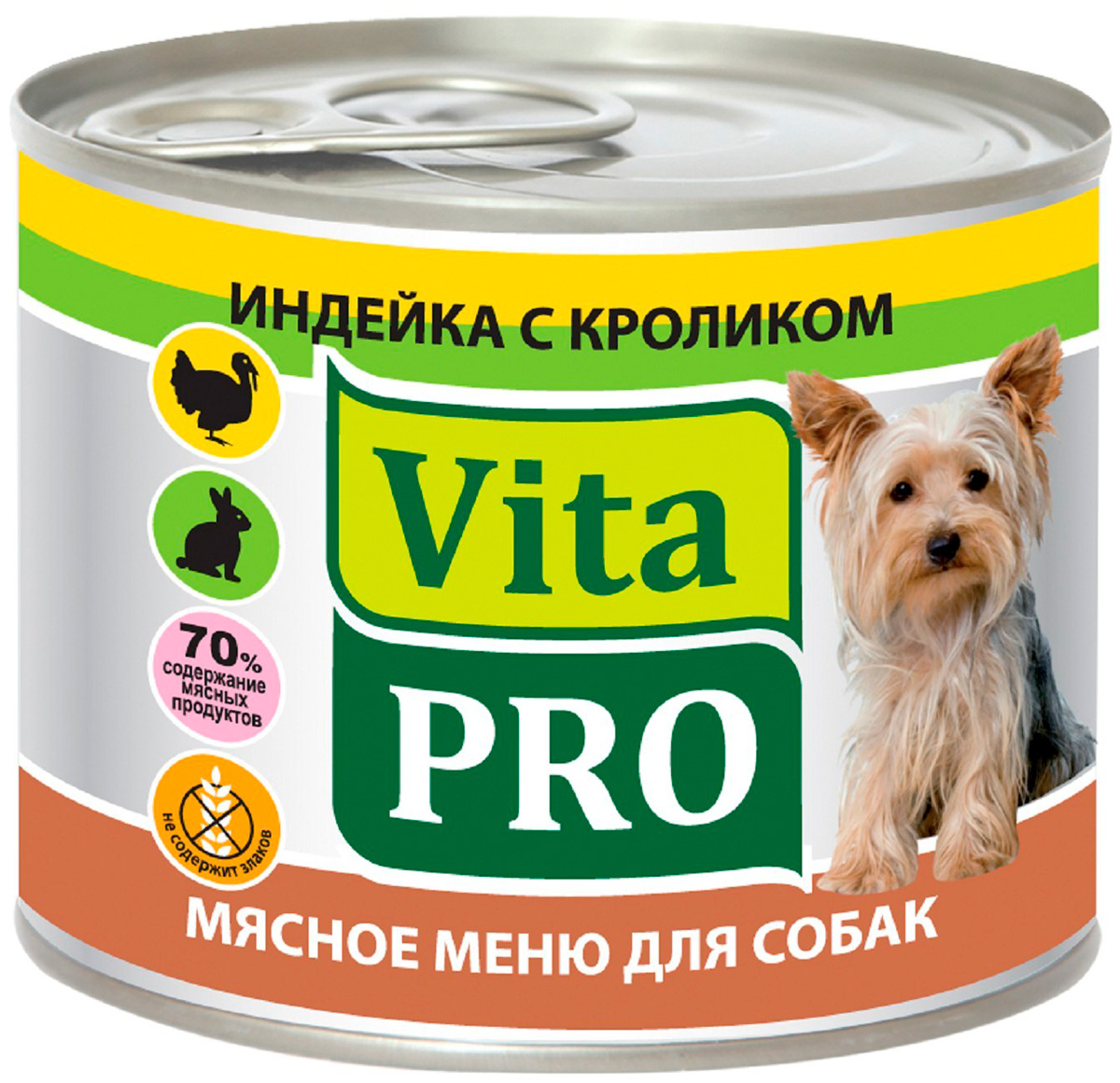 

Vita Pro мясное меню для взрослых собак с индейкой и кроликом (200 гр х 6 шт)