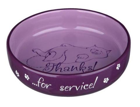 

Trixie керамическая миска «thanks For Service!» для коротконосых пород (0,3 л)